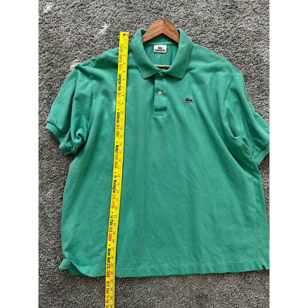 Lacoste Men's Size 9 (French Sizing) Polo Green 100% Cotton Shirt - Picture 5 of 6
